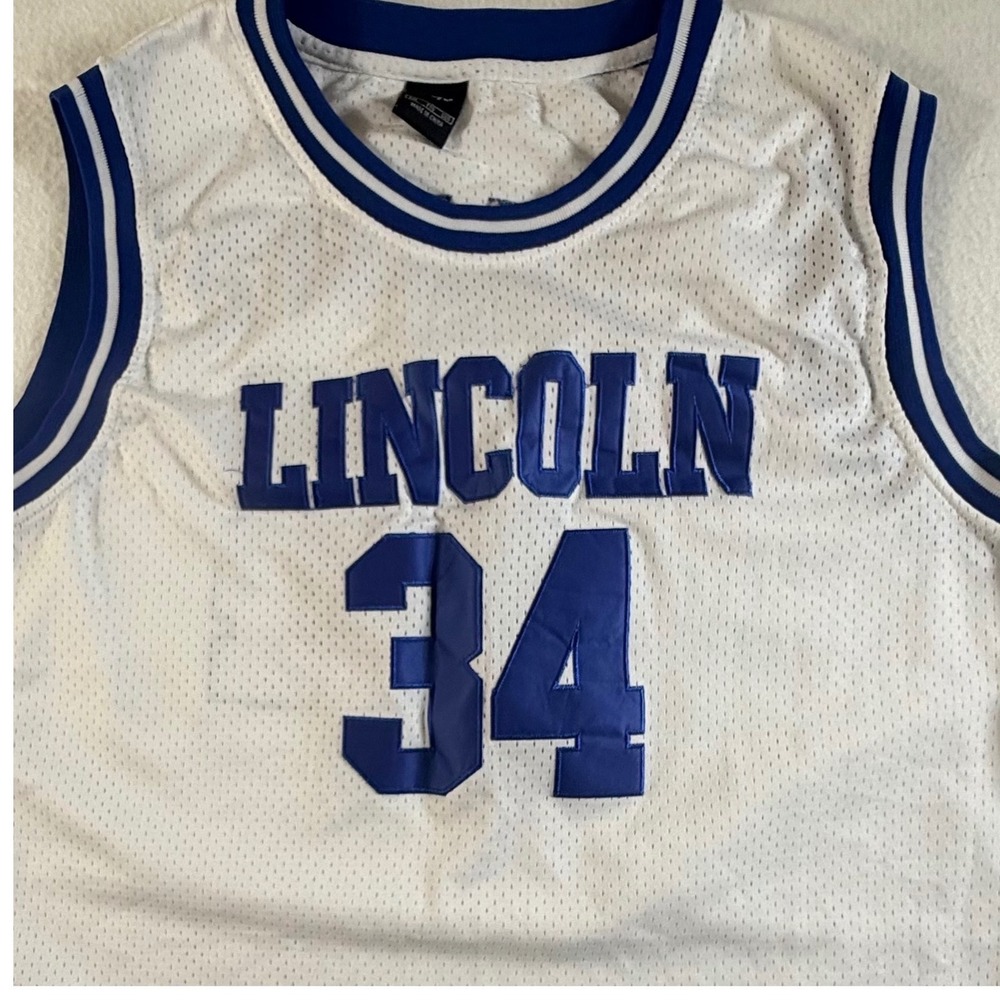 Jesus Shuttlesworth Basketball Jersey Mens 2XL Ray Allen 34 Lincoln OGJ White